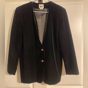 Leslie Fay Black Blazer with Gold Accents